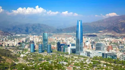 View of the skyline of Santiago de Chile
