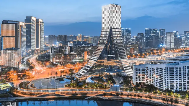 Blick auf die Skyline von Chengdu 