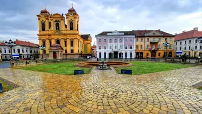 A view of the Union Square in Timisoara