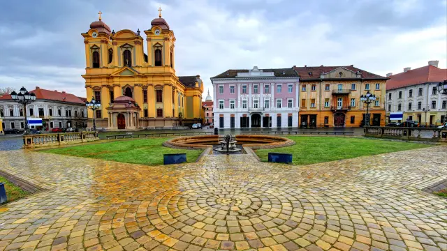 Blick auf den Union Square in Timisoara 