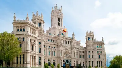 View of the government building in Madrid, Spain