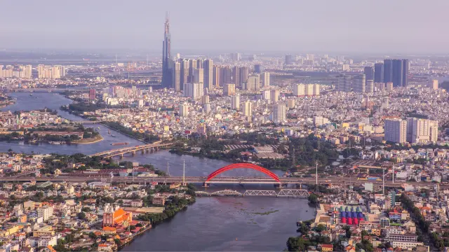 Blick auf die Skyline von Ho-Chi-Minh-Stadt