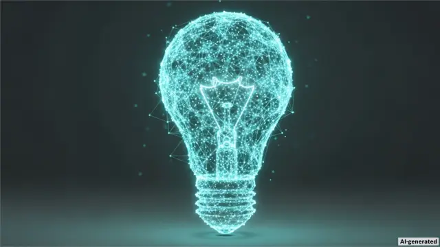 Digitale Darstellung einer Glühbirne