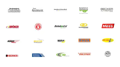 Auswahl verschiedener Kundenlogos