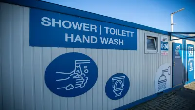 View of the sanitary facilities in the park area