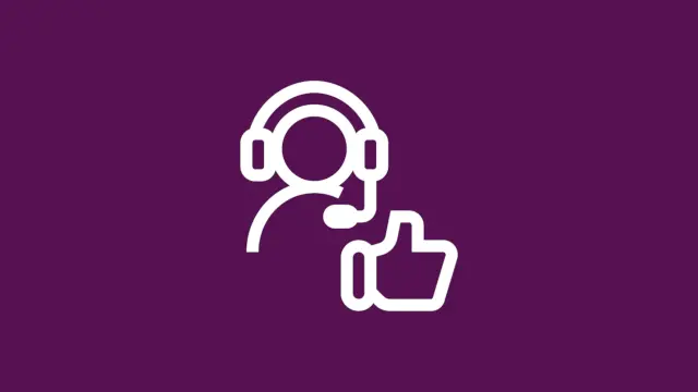 Icon von Bots in weiß auf lila Hintergrund