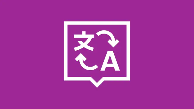 Icon von Bots in weiß auf lila Hintergrund