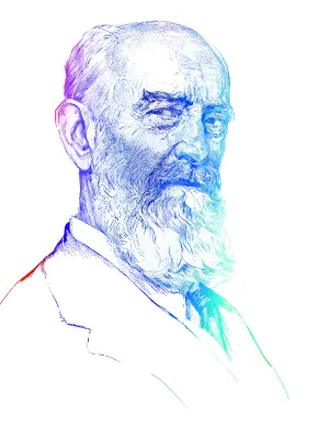Colorful portrait of Robert Bosch